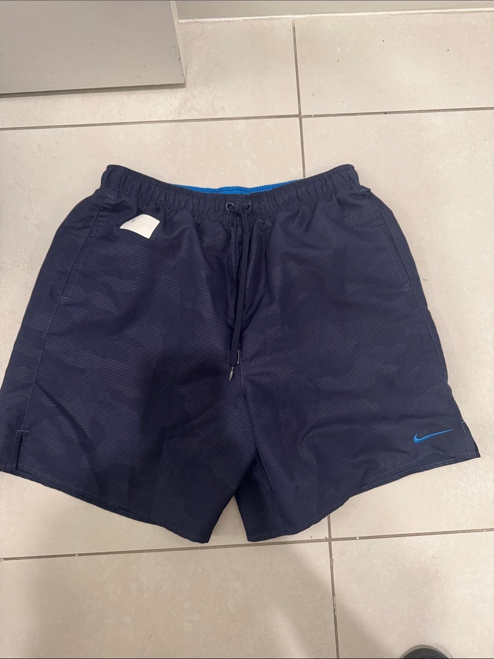 Nike Dark Navy Shorts with Bright Blue Swoosh
